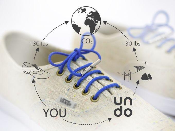 이산화탄소 발생량만큼 비싼 신발 “UNDO Laces”