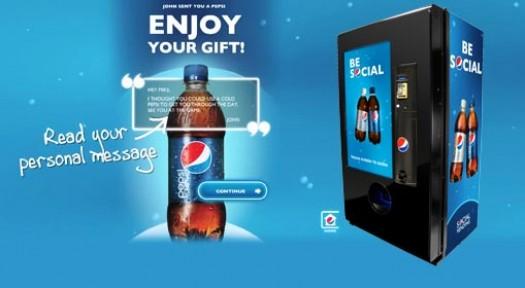 선물 보낼 수 있는 음료 자판기 Social Vending