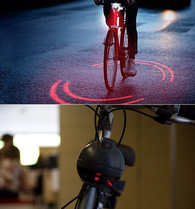 안전 범위를 레이저로 표시하는 자전거