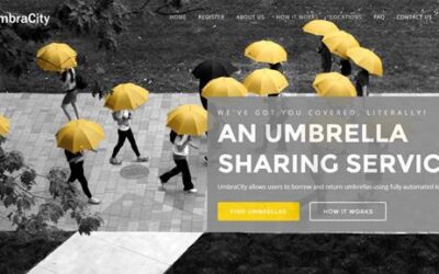 비올 때 나눠쓰는 우산 공유 서비스 움브라시티(UmbraCity)