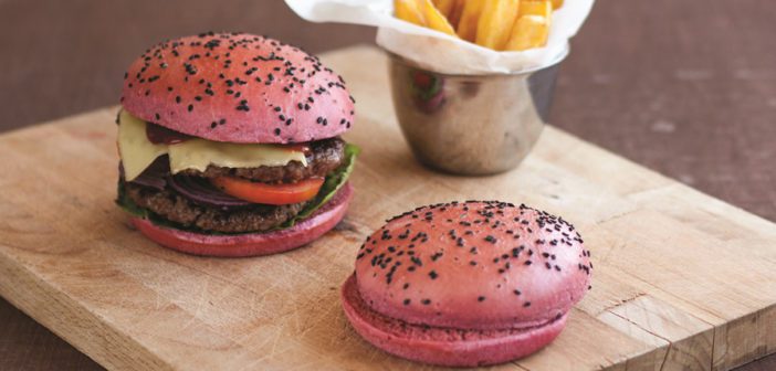Aryzta Food Solutions”red & black burger bun”