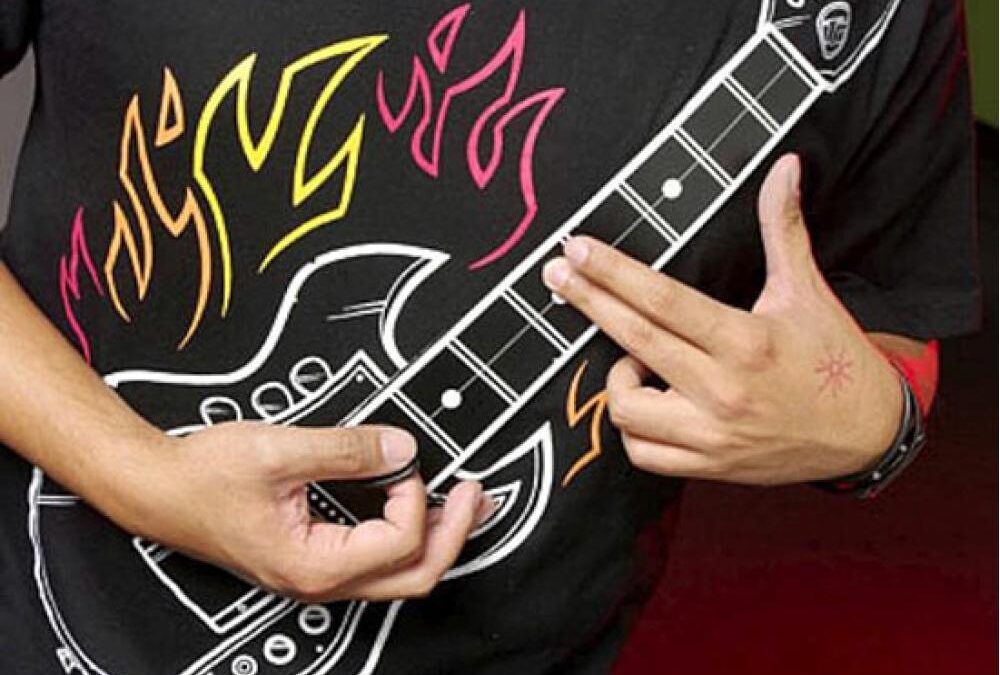 연주하는 티셔츠 Electronic Rock Guitar Shirt