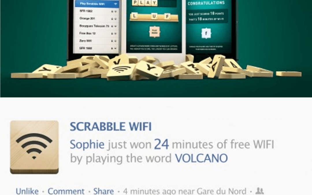 게임에서 획득한 점수만큼 무료 인터넷 시간을 주는 게임회사 Scrabble